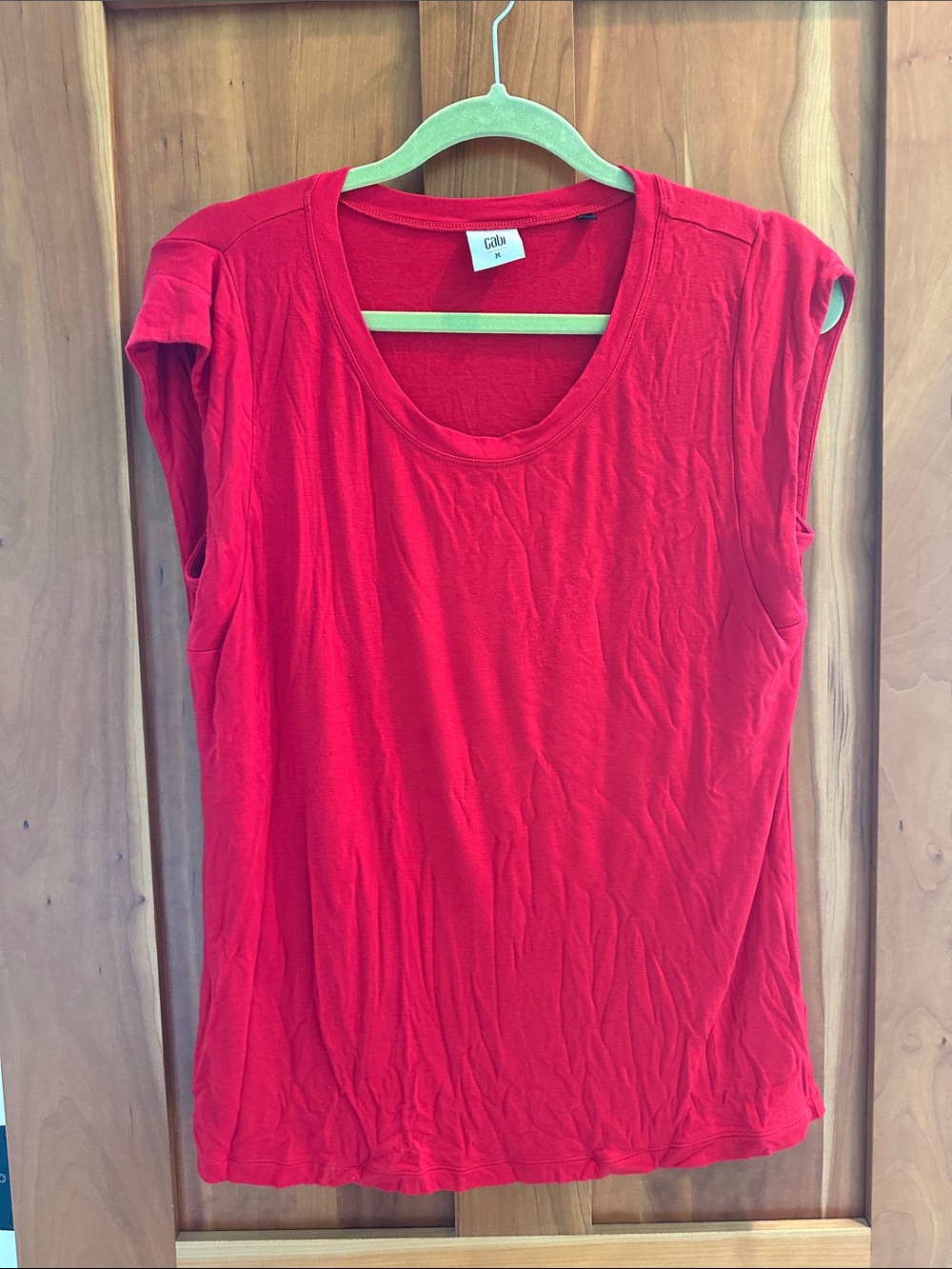 Red Scoop Neck Sleeveless Tank